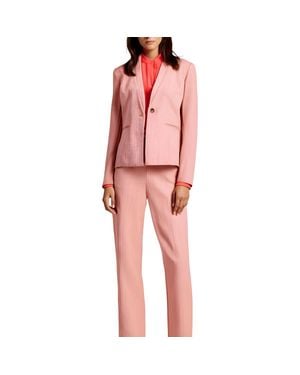 Anne Klein Textured Manmade One-Button Blazer