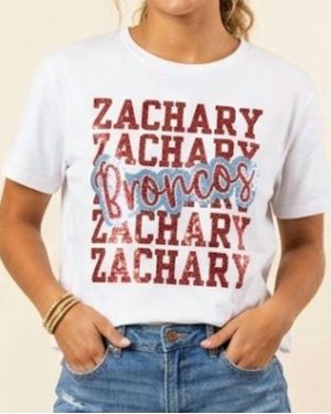 Bomb Zachary Broncos Sequin Tee - Multicolor