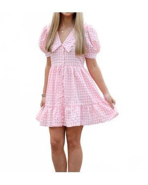 TCEC Gabriella Gingham Dress - Pink