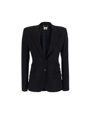 Elisabetta Franchi Structured Polyester-Blend Blazer - Black