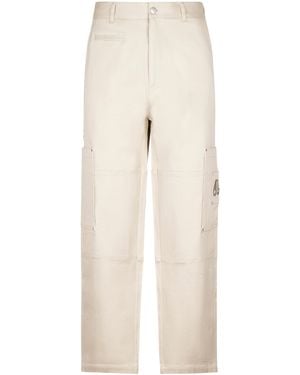 Moose Knuckles Straight-Leg Cargo Pants With Distinctive Logo Patch - Natural