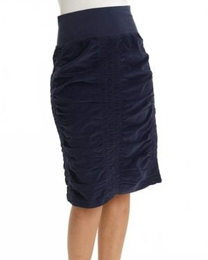 XCVI Stretch Cord Midi Trace Skirt - Blue