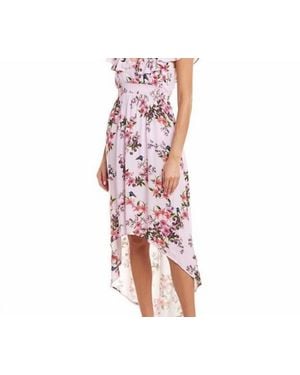 Nanette Lepore Victorian Floral Hi-Low Dress - Red