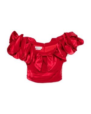Saiid Kobeisy Ruffled Corset - Red