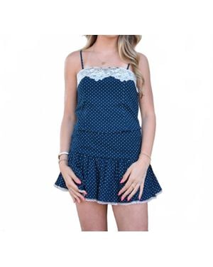 KatieJnyc Clarke Polka Dot Mini Skirt - Blue
