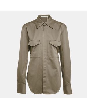 Dion Lee Ash Cotton Belted Utility Shirt - Green