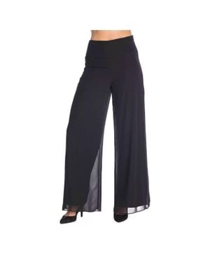 Last Tango Chiffon Wide Leg Pants - Blue