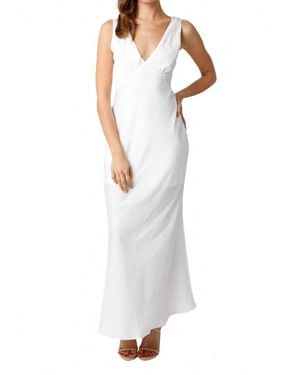 Olivaceous Charlotte Dress - White