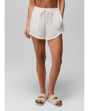 Prana Hideaways E-Waist Short - White