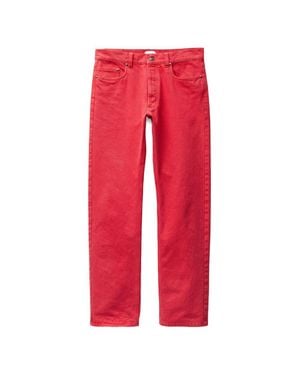 Versace Cotton Denim Medusa Jeans - Red