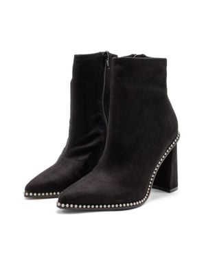 BarIII Layneef Studded Block Heel Bootie - Black