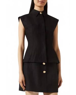 Aje. Magnolia Top - Black