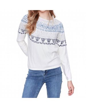 Charlie b Raglan Sleeve Ski Sweater - White