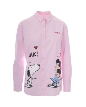 MC2 Saint Barth Mini Brigitte Shirt With Snoopy Print And Embroidered Detail - Pink