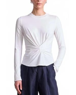 Apiece Apart Long Sleeve Volta Top - White