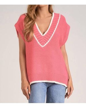 Elan Sleek Sweater Vest - Red