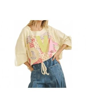 SAGE+FIG Love Heart Patchwork Top - Blue