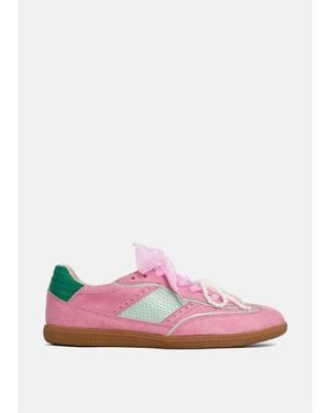 Shu Shop Sophie Faux Suede Sneakers - Pink