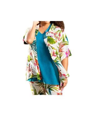 On The Plus Side Short Sleeve Ibiza Shirt - Blue