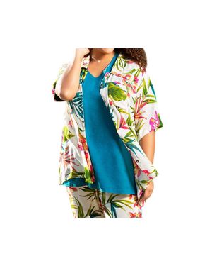 On The Plus Side Short Sleeve Ibiza Shirt - Blue