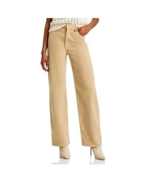 Mother Dodger Sneak High Rise Wide Leg Pants - Natural