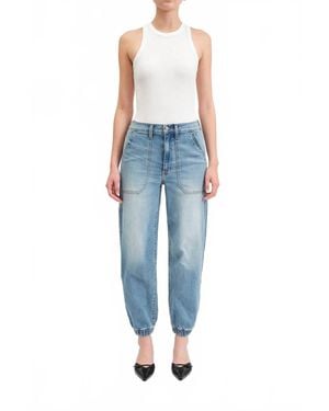 DAZE Champ High Rise Sweatpants Jean - Blue