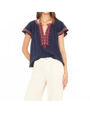 Xirena Ambry Short Sleeve Top - Blue