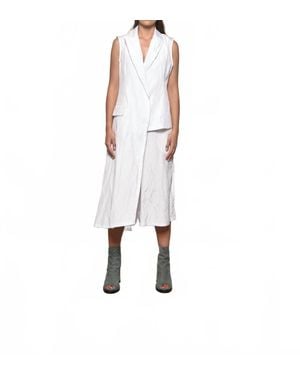 Simply Mila Uneven Vest - White