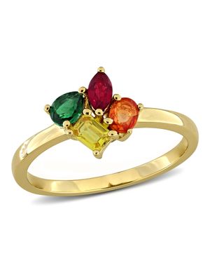 Mimi & Max Gem Cluster Ring Sterling - Metallic