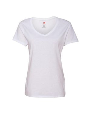 Hanes Perfect-T V-Neck T-Shirt - Purple