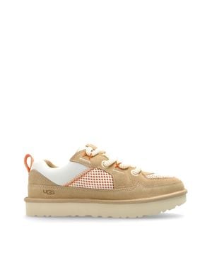 UGG Sand Castle Lo Lowmel Mesh Suede-Blend Sneakers - Natural