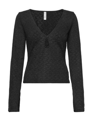 Résumé Viennars Knit Keyhole Neck Blouse - Black