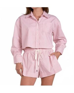 Elan Button Down Shirt - Pink