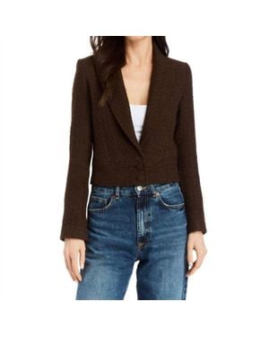 Drew Wisteria Twisted Tweed Blazer - Black