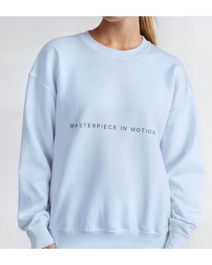 Akalia Ria Heavy Cotton Crewneck Sweatshirt - Blue