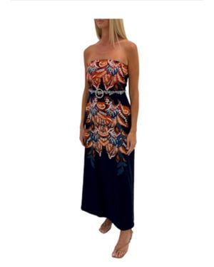 Anna Cate Wess Midi Dress - Blue