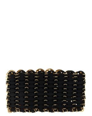 Rabanne Calfskin Crossbody Bag - Black