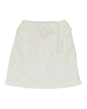 Jenny Fax Lace Tanktop Flared Skirt - Natural