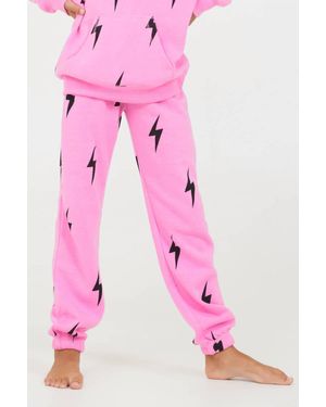 Vintage Havana Lighting Bolt Sweatpants - Pink