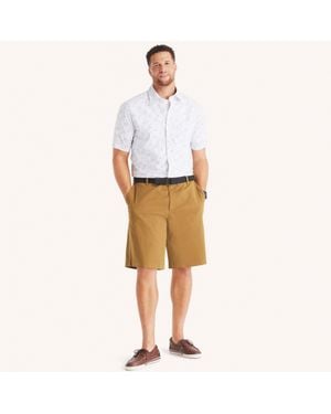 Nautica Big & Tall Stretch Deck Short - White
