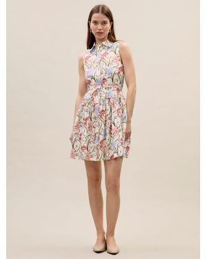 Rebecca Taylor Acosanti Floral Shirt Dress - Natural