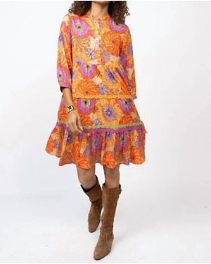 Ivy Jane Cosmic Swirl Dress - Orange