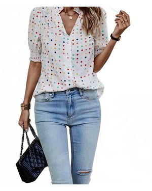 ELINGS Bobby Polka Dot Blouse - Blue