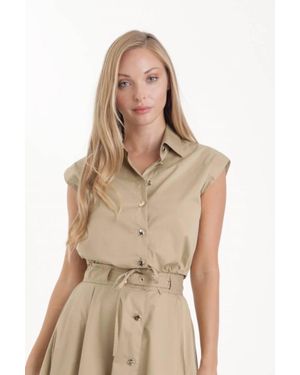 Karina Grimaldi Noma Poplin Top - Natural