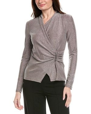 Joseph Ribkoff Metallic Top - Gray