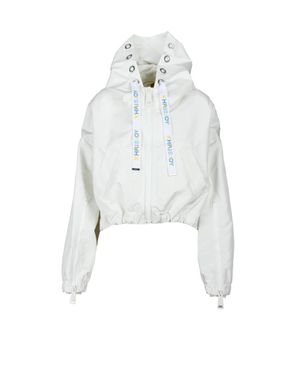 Khrisjoy Cropped Polyester Coat - White