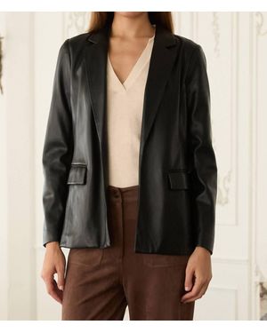 Skies Are Blue Open Blazer - Black