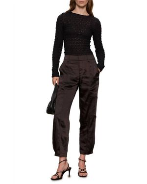 Sanctuary Satin Taper Pant - Black
