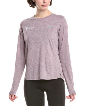 New Balance Nyc Marathon Athletics Long Sleeve Top - Purple