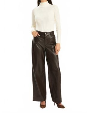 tyler boe Scottie Vegan Leather Pants - Brown